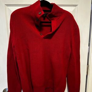 Banana Republic -  Men's Cotton Red Sweater - Size L - EUC